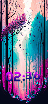pastel trees