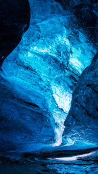 Beneath the glacier