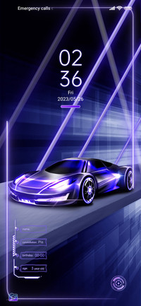 Purple sports car