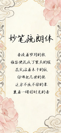 妙笔疏朗体