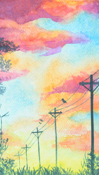 Sunset painting