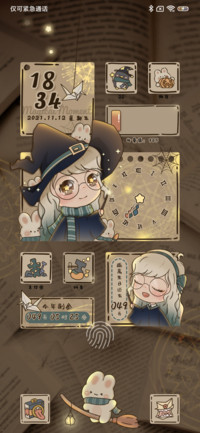 复古魔法少女贴纸