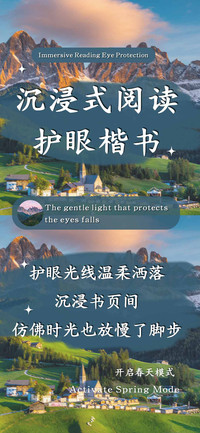 沉浸式阅读护眼楷书