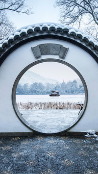 西湖雪景如仙境