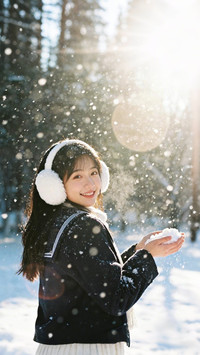 暖雪照笑眸
