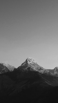 black and white mountain