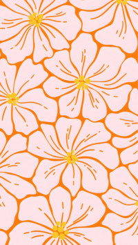 Orange Flat Flowers