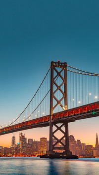 Classic panoramic view of San Francisco skyline