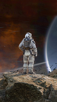 Astronauts also have a moon face