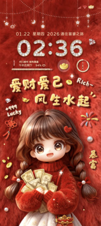 毛绒新年小富婆