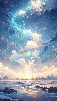 云朵是天空的插花