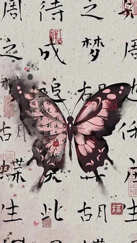古风蝴蝶壁纸-锐景创意