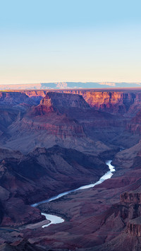 The grand canyon in the united states under the sunset