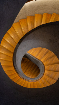 Spiral staircase high angle