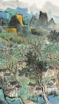 青绿重彩写江山