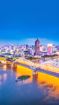 Binzhou Railway Bridge and Songhua River