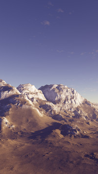 Overlooking the snow-capped mountains