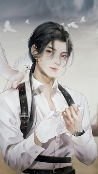 The Pigeon Stands on The Shoulders of The Handsome Man