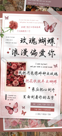玫瑰蝴蝶浪漫偏爱你