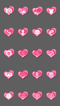 Love Hear Pink Red