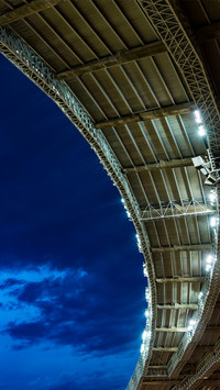 Stadium's curved dome