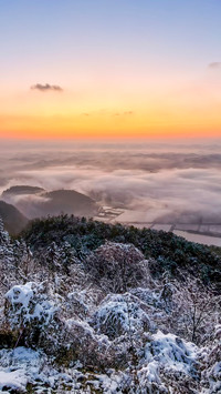 The natural scenery after the snow clears up