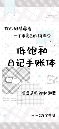 低饱和日记手账体