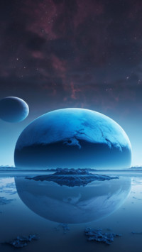 Blue planet reflection