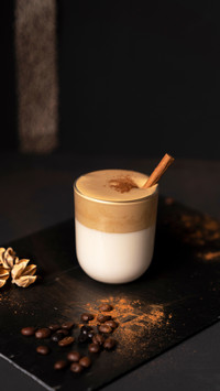 Dalgona coffee, soft, sparkling coffee