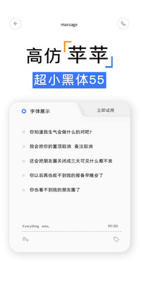 高仿苹苹超小黑体55