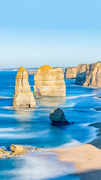 The Twelve Apostles Rocks on the ocean