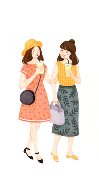 女孩插画-锐景创意