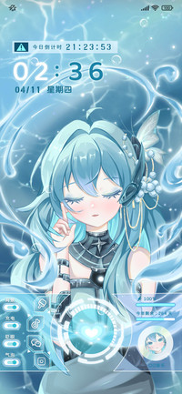 二次元蓝色海潮