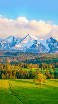 Amazing view of High Tatras from Lapszanka, Poland
