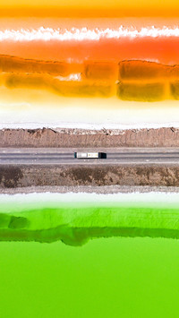 Green apple colored chaerhan salt lake