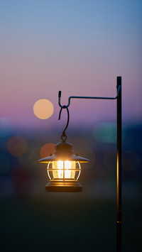 Light sensitive vintage emotion lamp sunset
