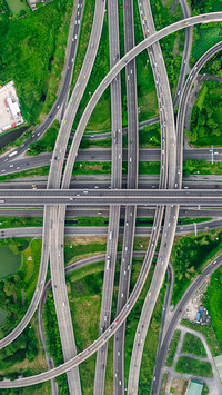 Shoot the road from above