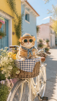 Adorable vacation cat