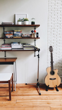 Retro music element apartment