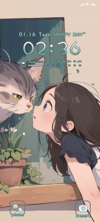 Eye contact cats