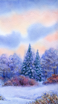 Oil painting on ice and snow