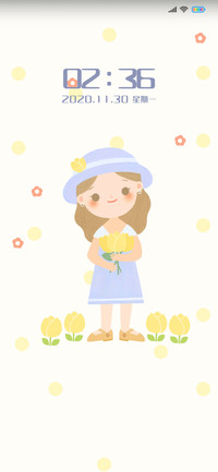 捧花的少女