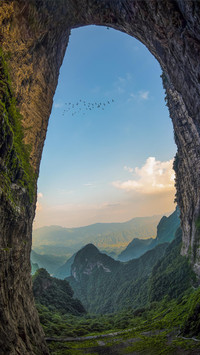 World wonder tianmen cave