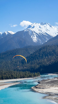 The technique of crosswind launch for paragliding