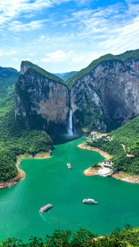 A landmark wonder of the 800milelong qingjiang river