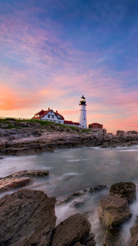 A lighthouse in Maine, USA