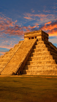 The maya civilization in the deep green jungle