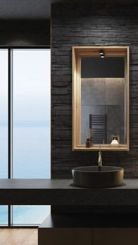 The door of the bathroom with a stunning appearance