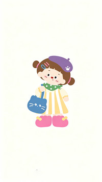 小女孩插画-锐景创意