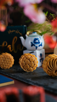 Moon cake Mooncake table setting